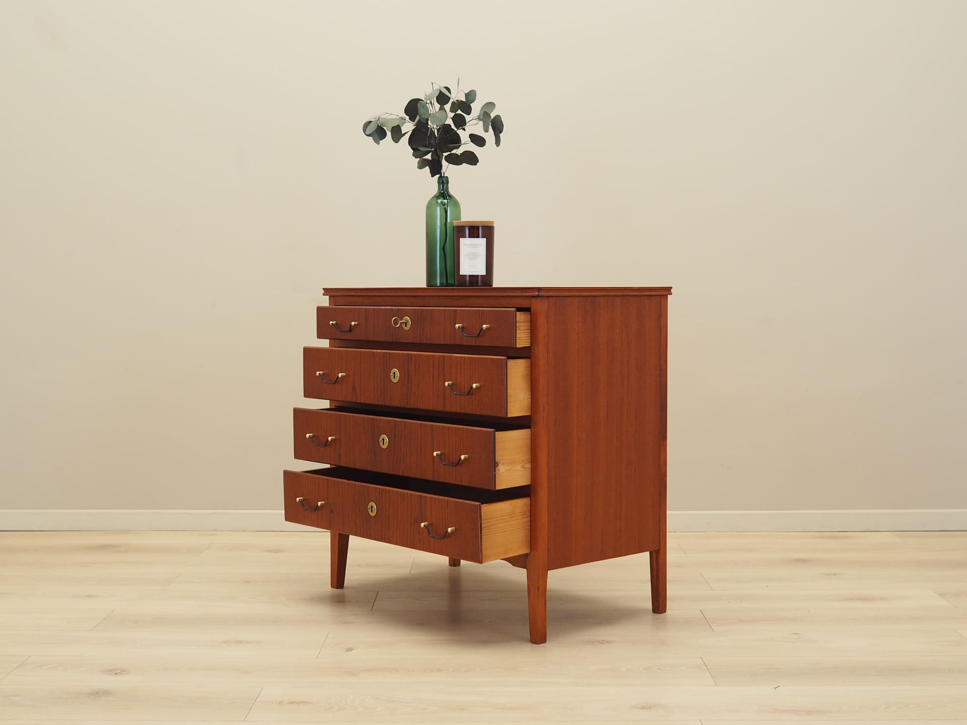 Komoda, tek jasnobrązowy, Dania, lata 70. - 82387