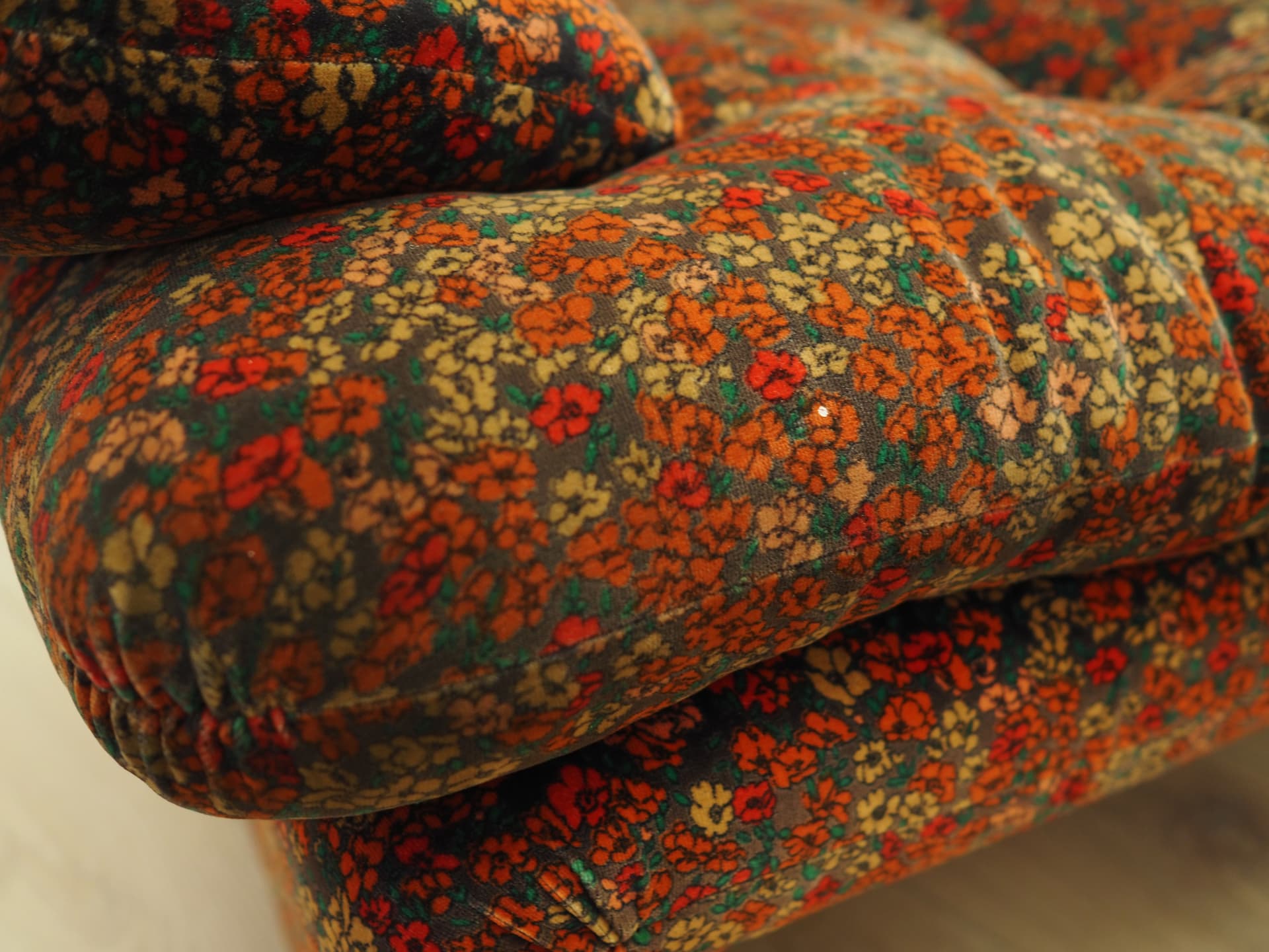 Sofa modułowa, velvet multikolor, Włochy, lata 60. - 82421