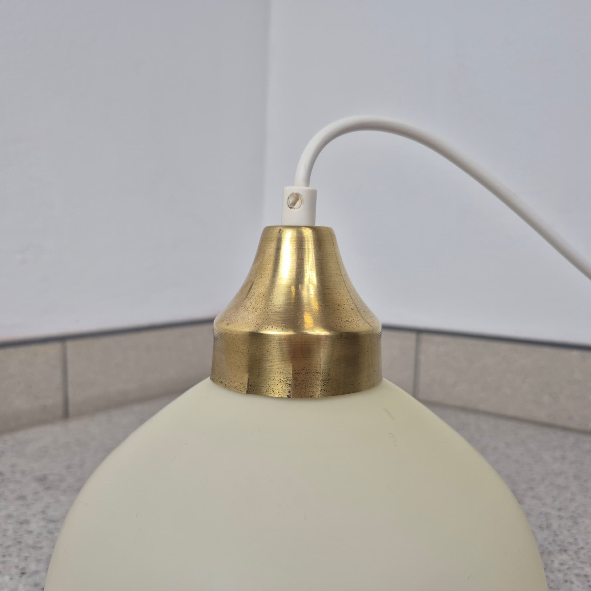 Szklana lampka wisząca, Dania, lata 50 - 82579