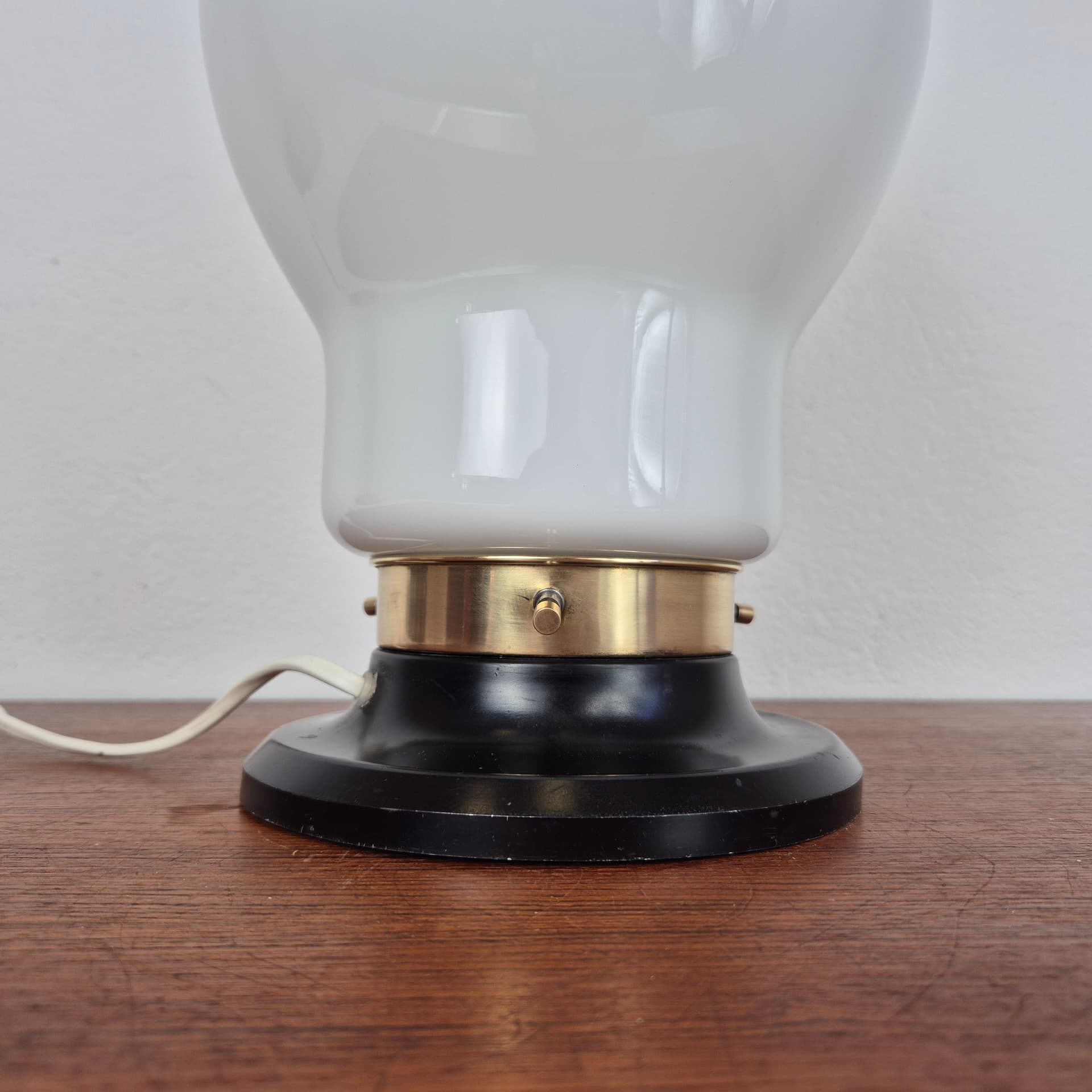 Szklana lampa stołowa, Włochy, lata 70 - 82620