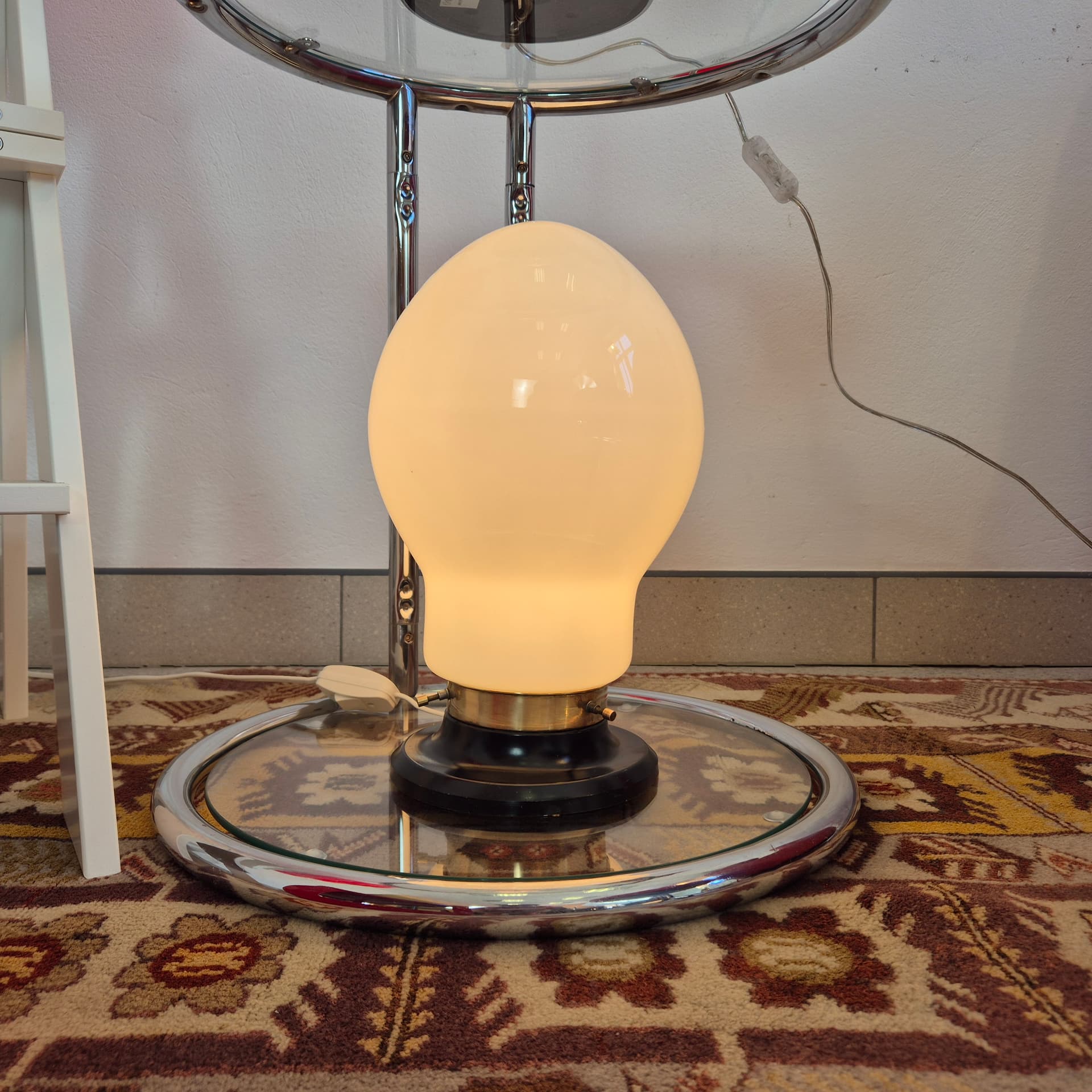 Szklana lampa stołowa, Włochy, lata 70 - 82622