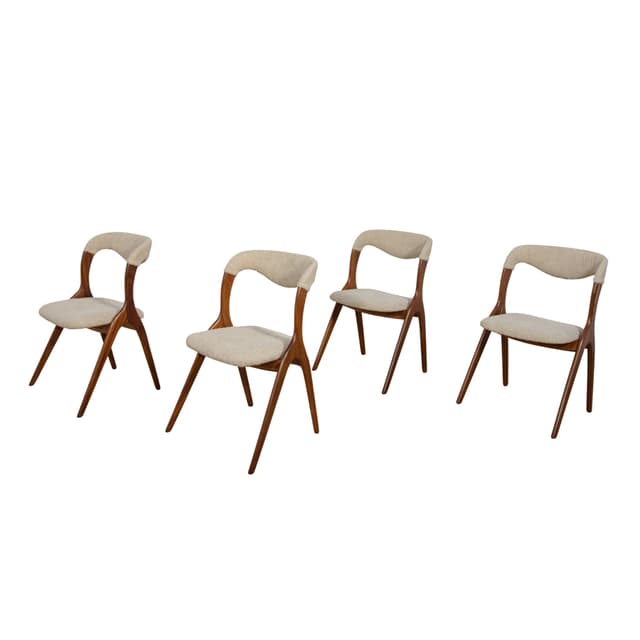 Komplet czterech krzeseł Model Sonja, proj. Johannes Andersen, Vamo Sonderborg, Dania, lata 60. - WYMIARY