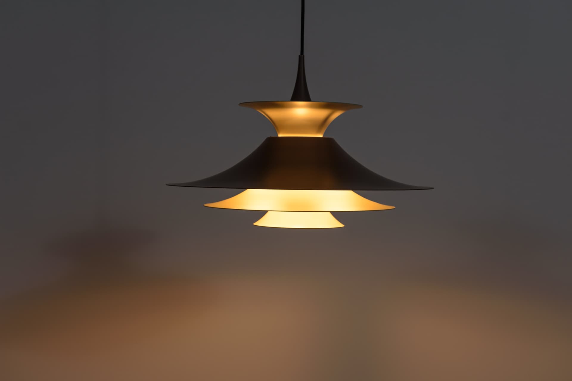 Lampa wisząca Radius, proj. E. Balslev, Fog & Mørup, Dania, lata 70. - 82839