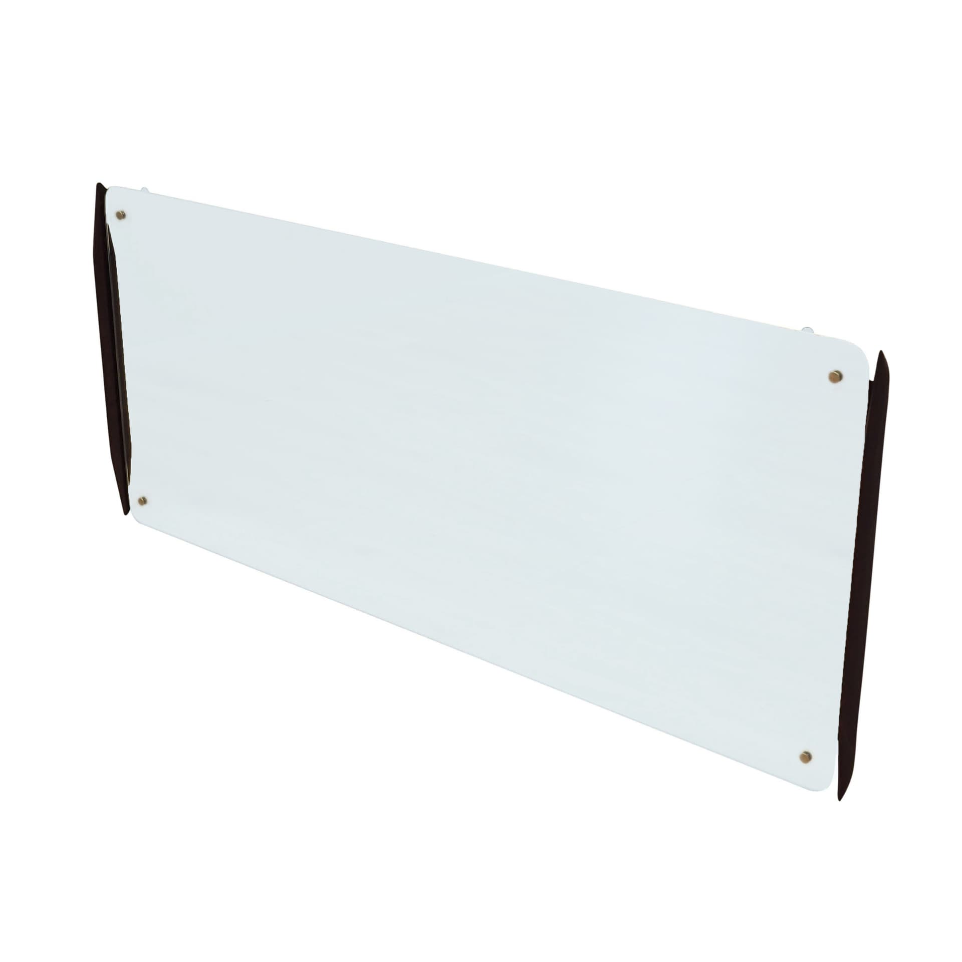 Wall mirror, dark brown, mahogany, glass, Italy, 1970s.