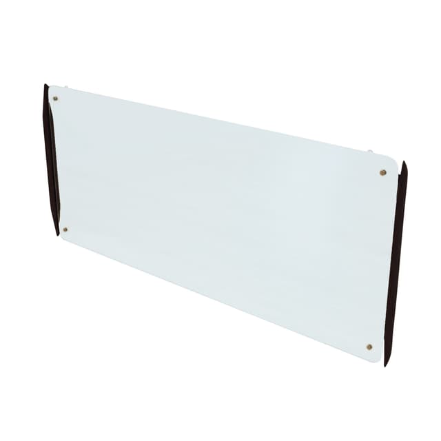 Wall mirror, dark brown, mahogany, glass, Italy, 1970s. - DIMENSION