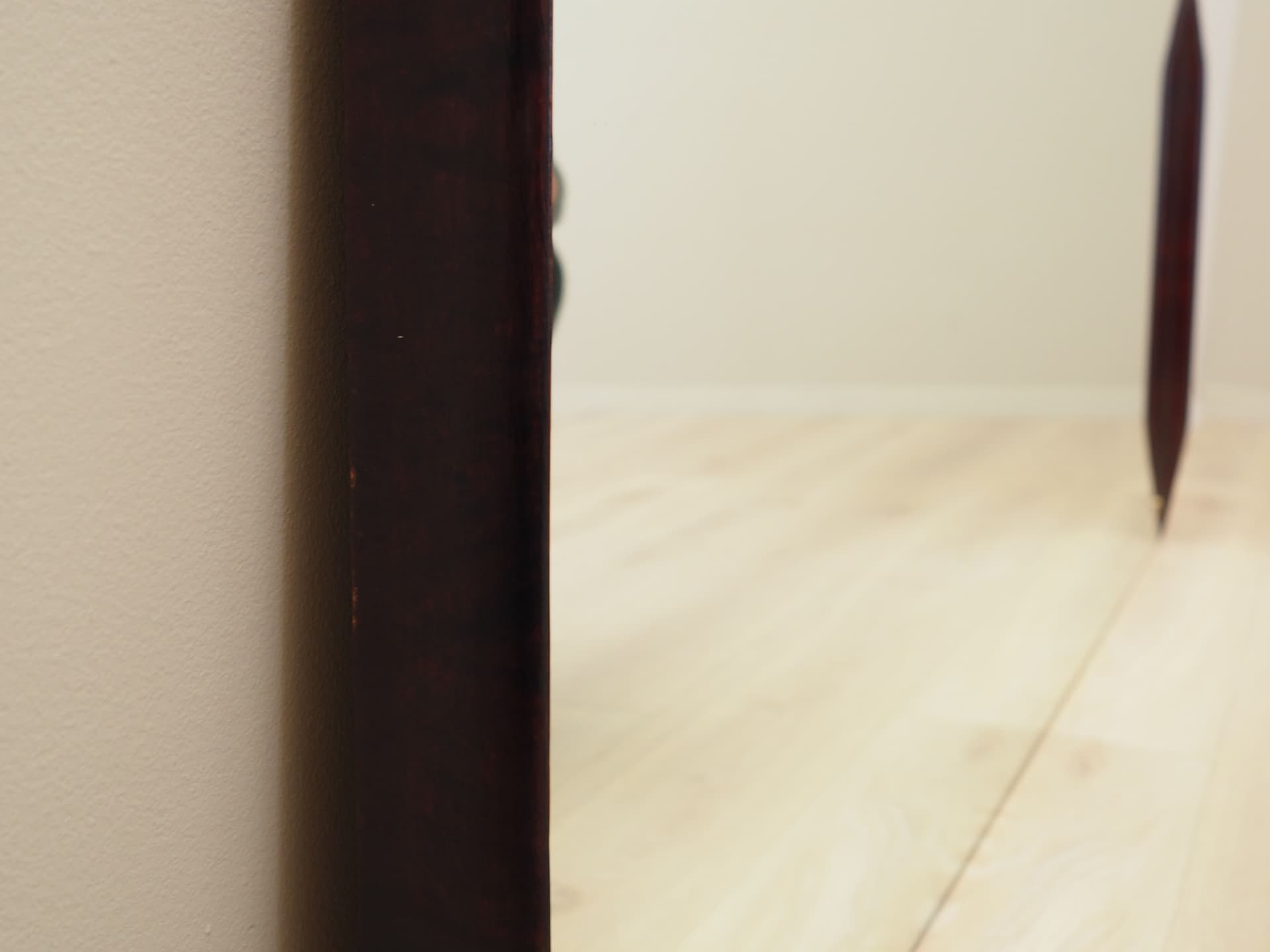 Wall mirror, dark brown, mahogany, glass, Italy, 1970s. - 82860