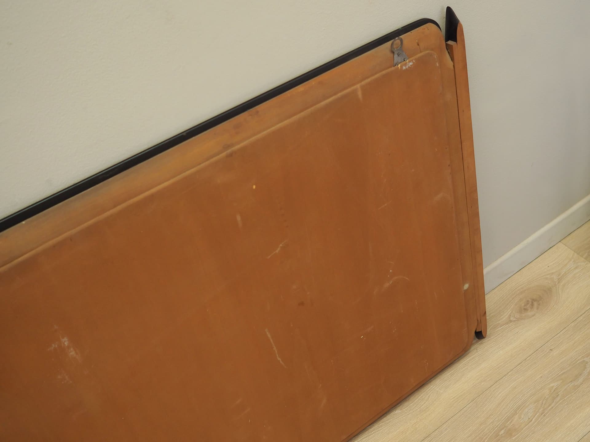 Wall mirror, dark brown, mahogany, glass, Italy, 1970s. - 82868