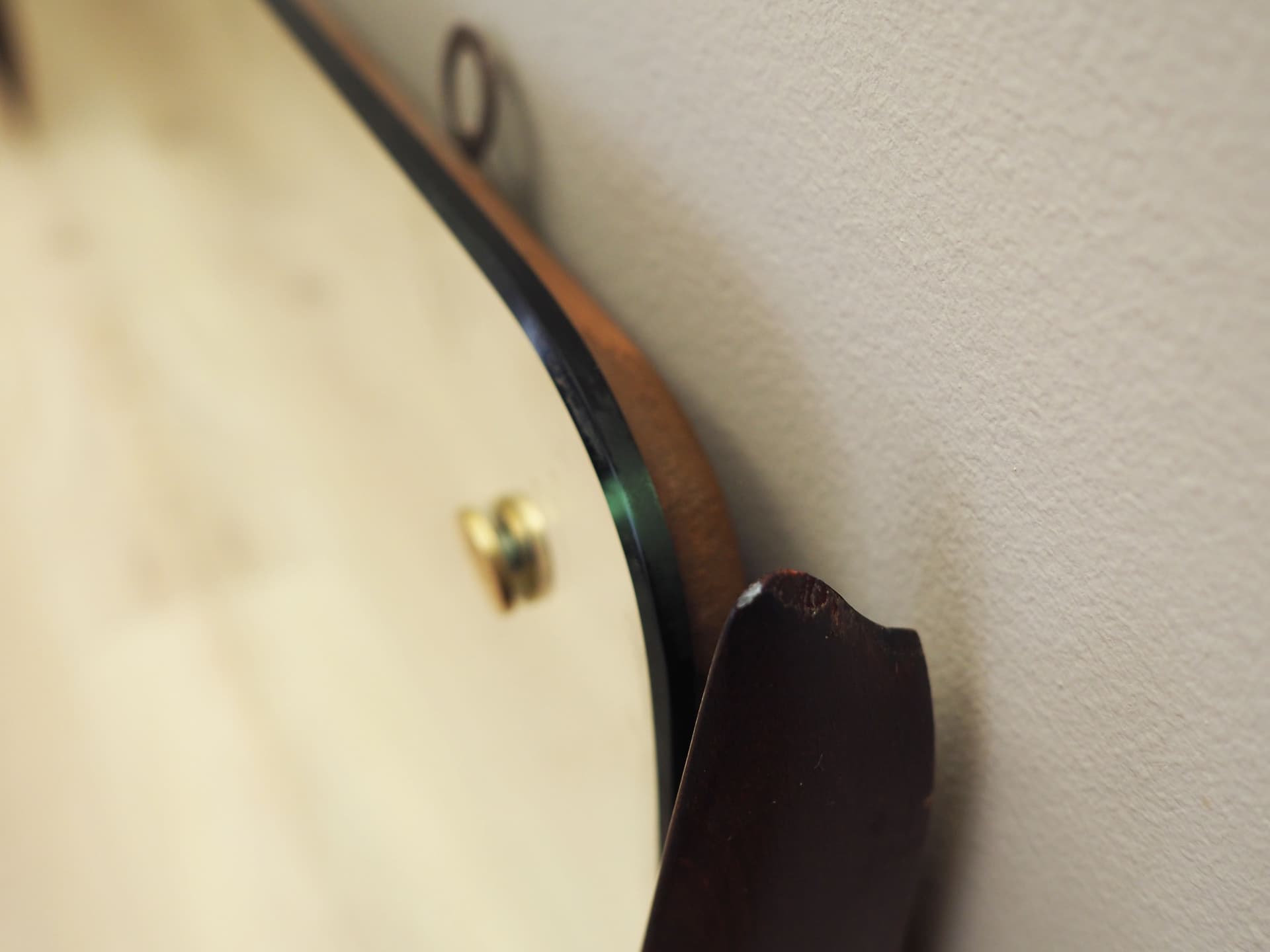 Wall mirror, dark brown, mahogany, glass, Italy, 1970s. - 82863