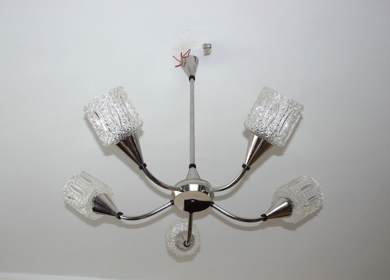 Mosiężny żyrandol, Modern  lata 70. - 82926