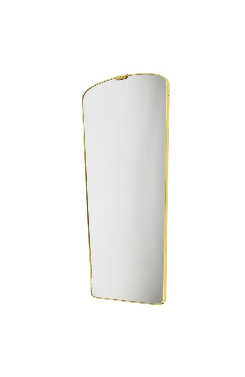 Golden Mid-century Modern Wall Mirror, Poland, 1970s