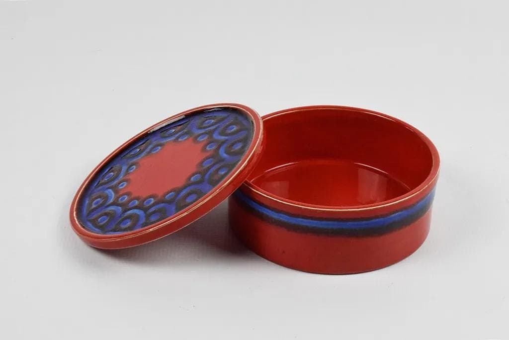 Red Fat Lava Bonbonniere, Modernist, Germany, 1970s - 83010
