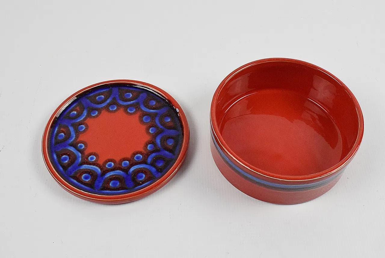 Red Fat Lava Bonbonniere, Modernist, Germany, 1970s - 83013