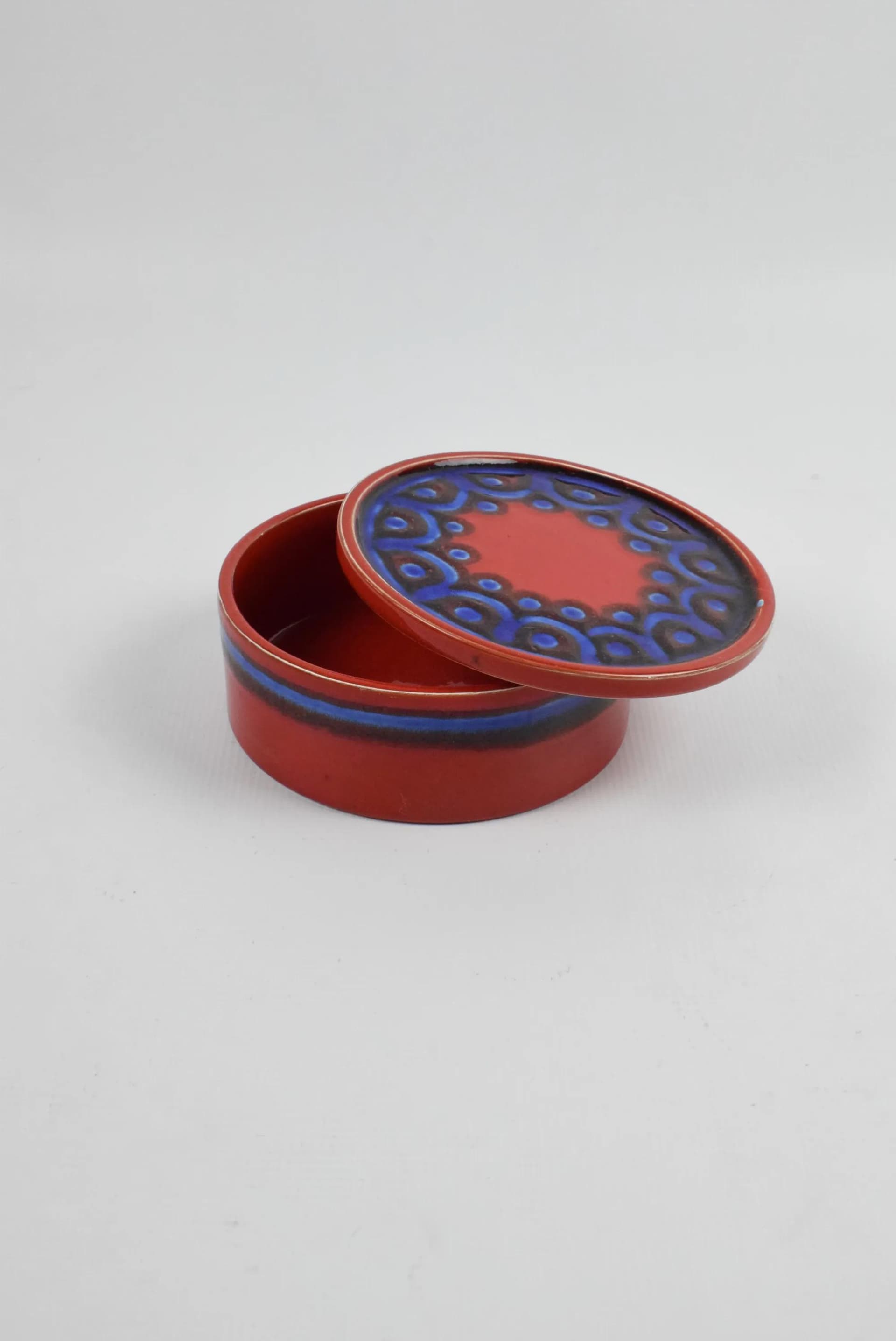 Red Fat Lava Bonbonniere, Modernist, Germany, 1970s - 83014