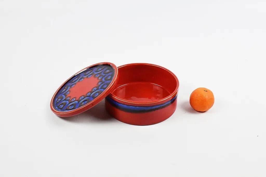 Red Fat Lava Bonbonniere, Modernist, Germany, 1970s - 83016