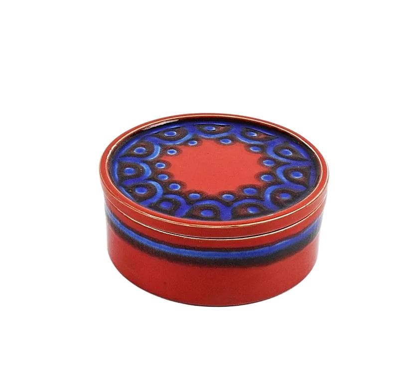 Red Fat Lava Bonbonniere, Modernist, Germany, 1970s