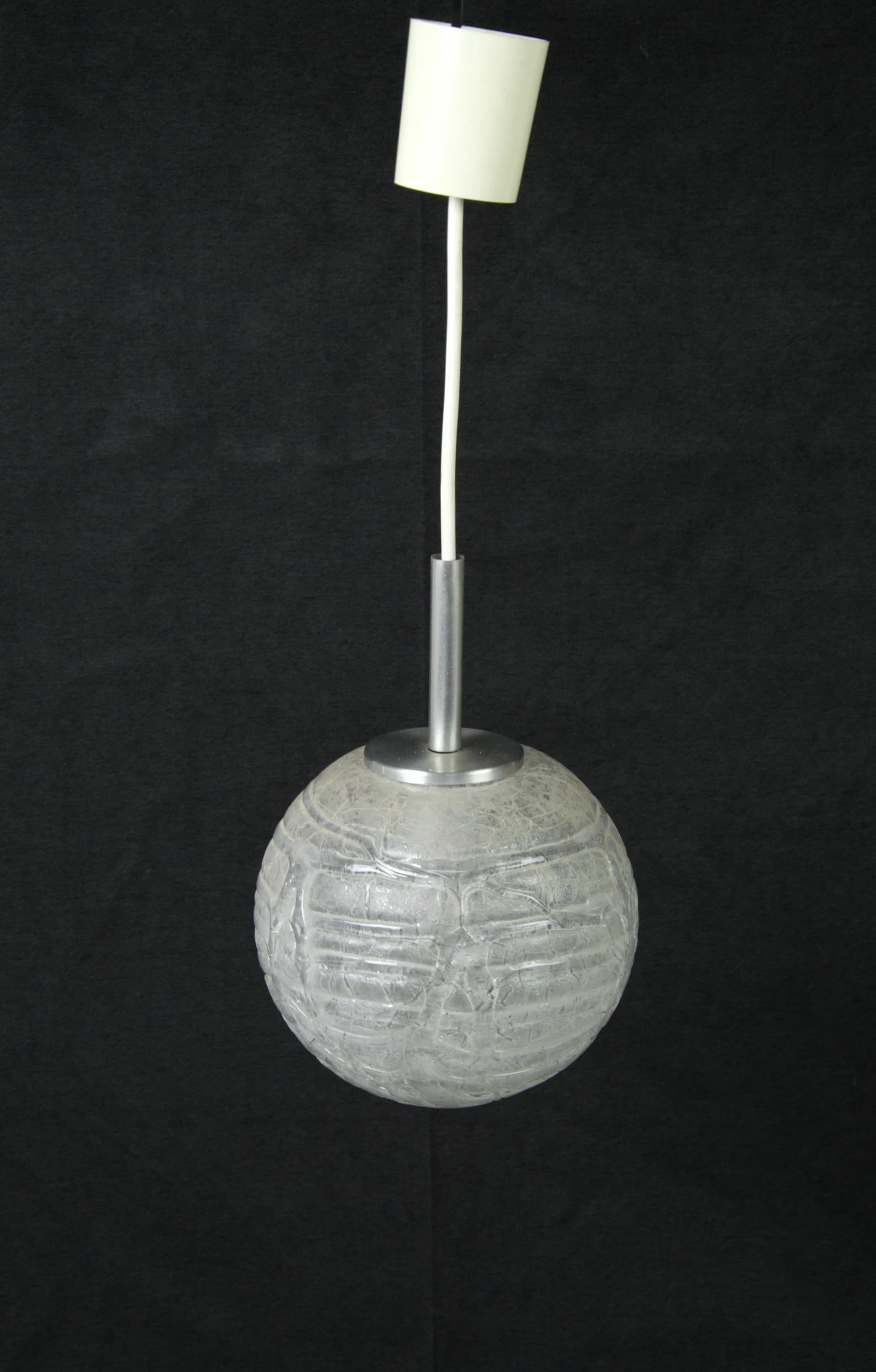 Transparent Glass Pendant Lamp, Doria Leuchten, Germany, 1970s - 87247