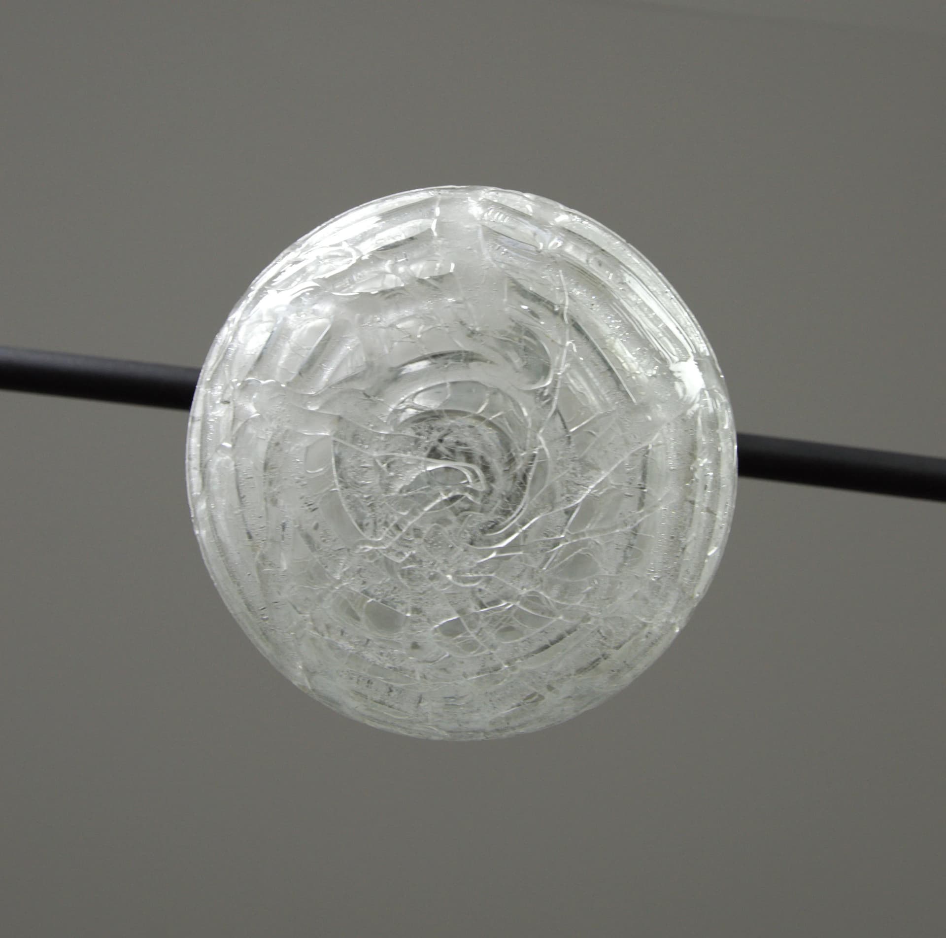 Transparent Glass Pendant Lamp, Doria Leuchten, Germany, 1970s - 87248
