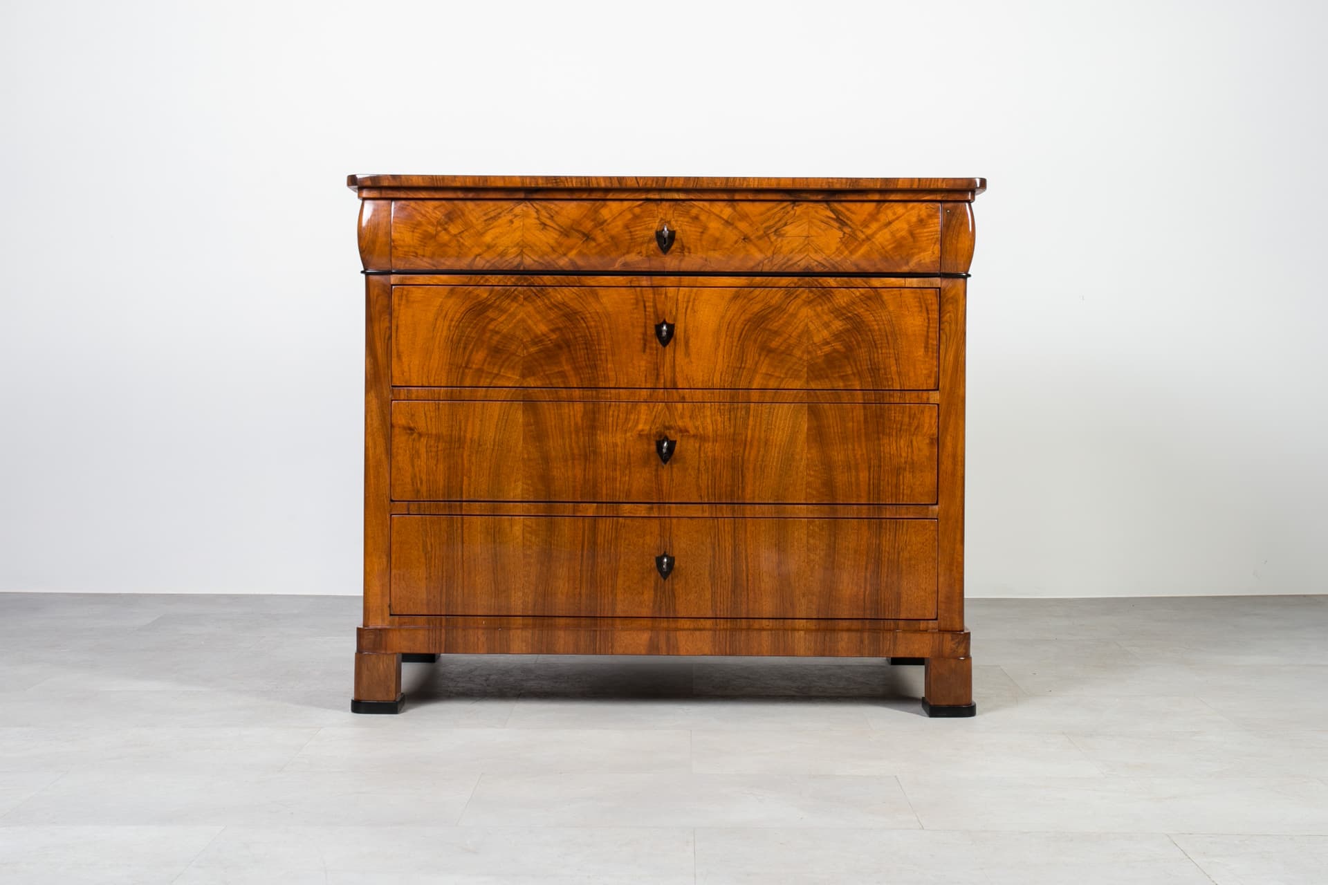 Komoda Biedermeier, brązowy, orzech, Niemcy, XIX w. - 6603