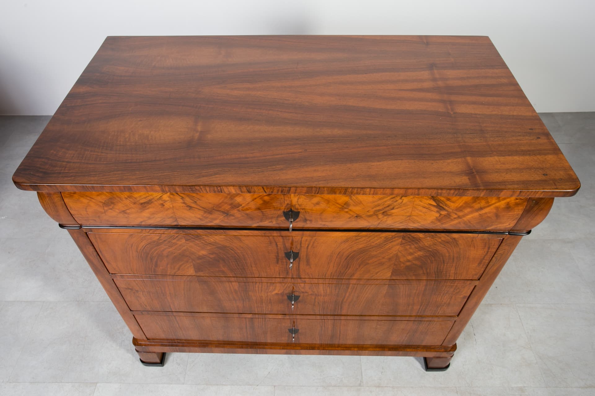 Komoda Biedermeier, brązowy, orzech, Niemcy, XIX w. - 6609