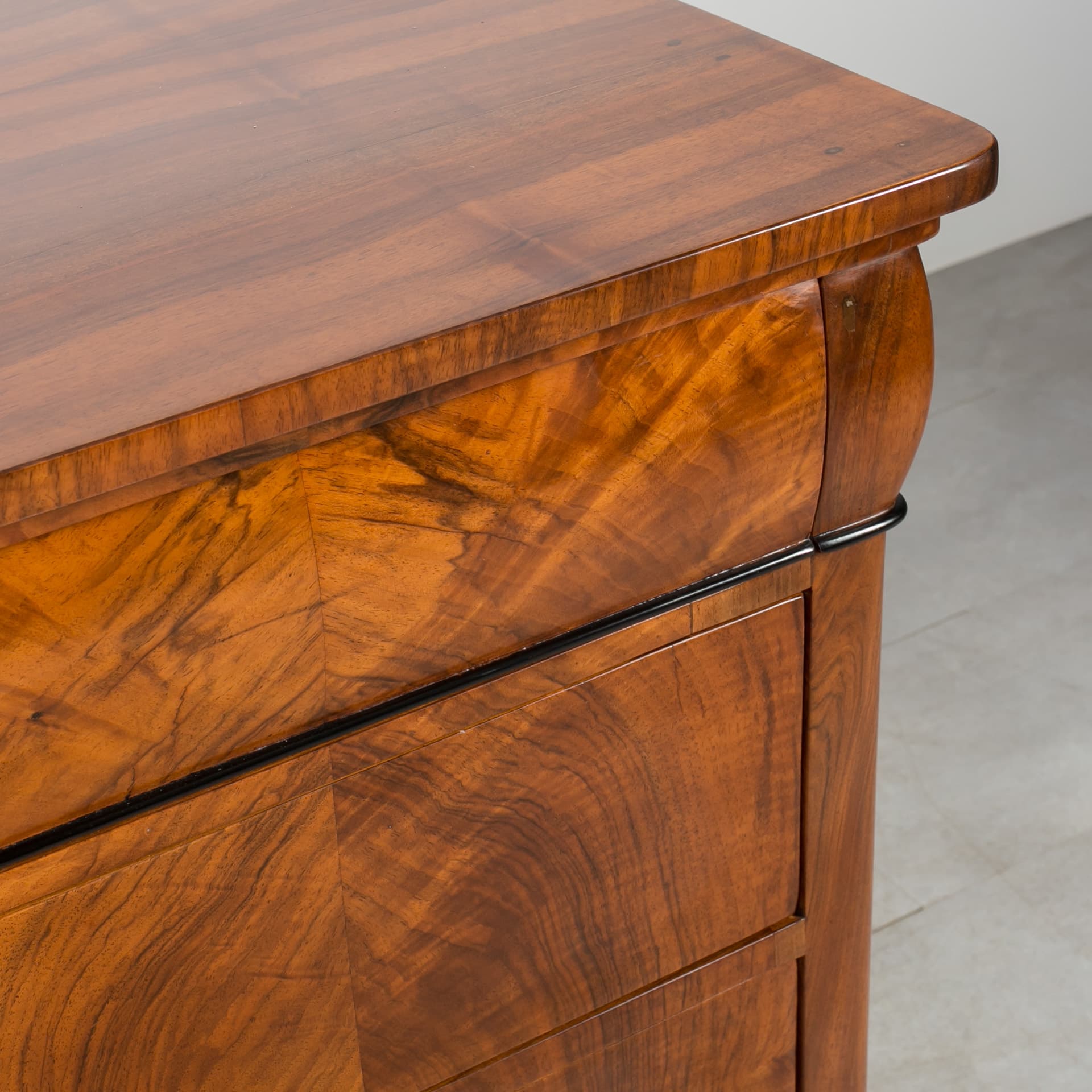 Komoda Biedermeier, brązowy, orzech, Niemcy, XIX w. - 6606