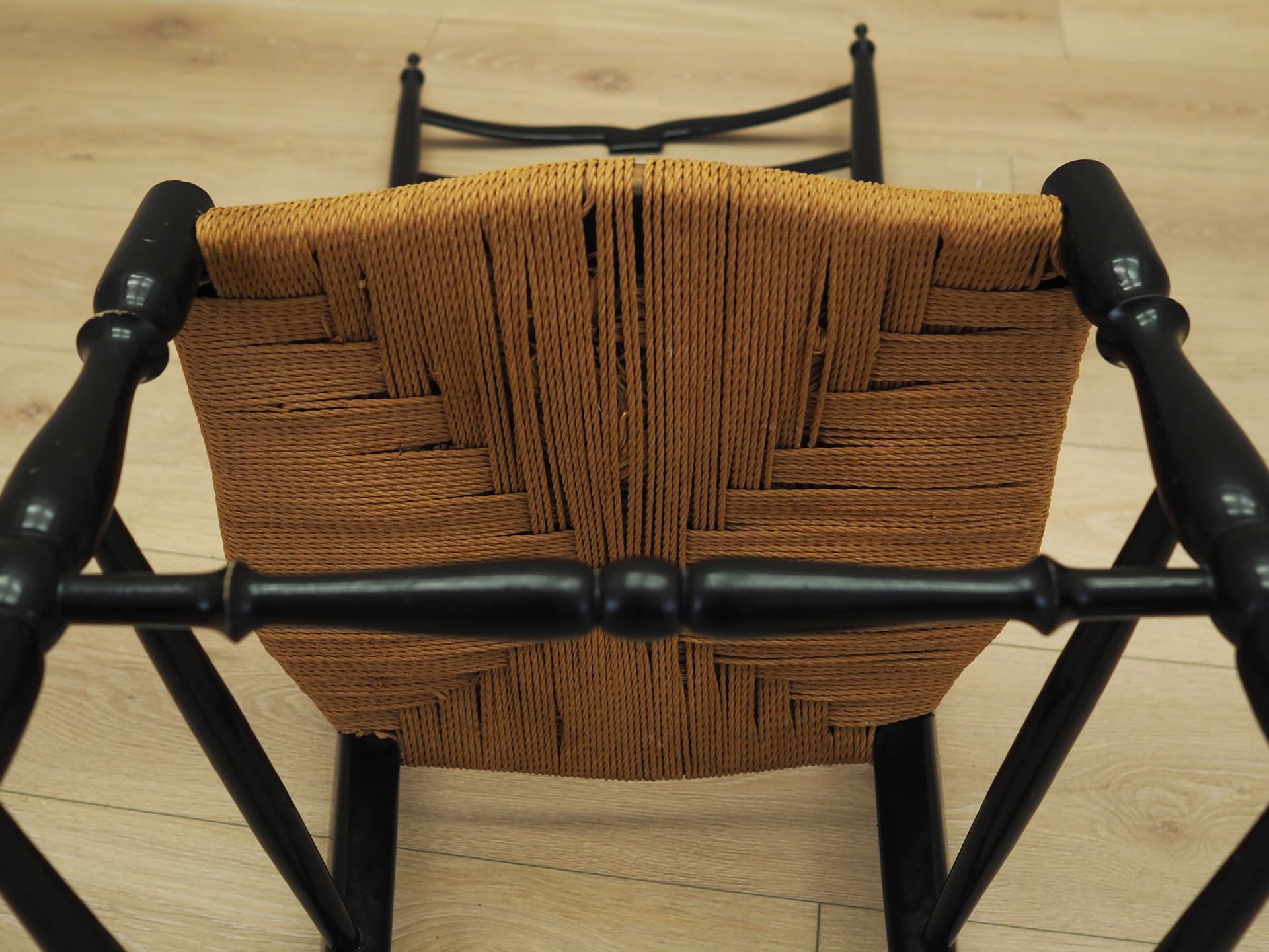 Chair Chiavari, black beech, rattan, by G. Ponti, Italy, 1950s. - 83209