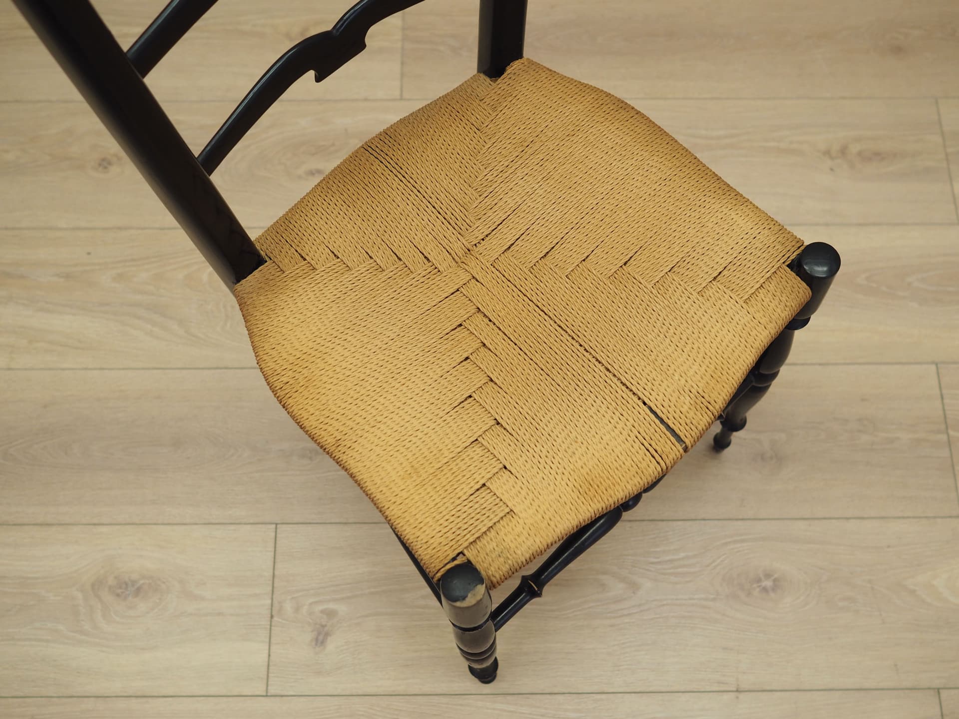Chair Chiavari, black beech, rattan, by G. Ponti, Italy, 1950s. - 83202