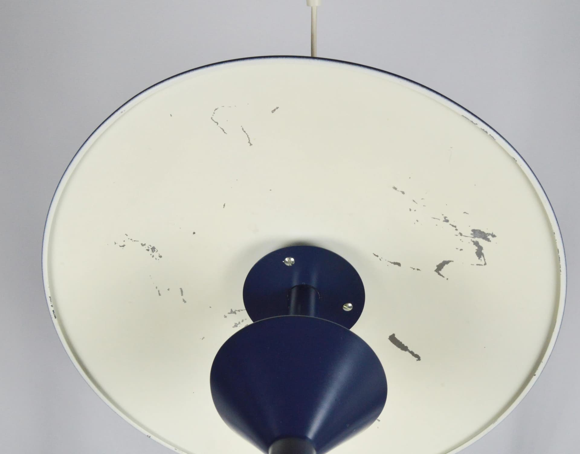 Pendant lamp, navy blue metal, Belid, Sweden, 1980s. - 87161