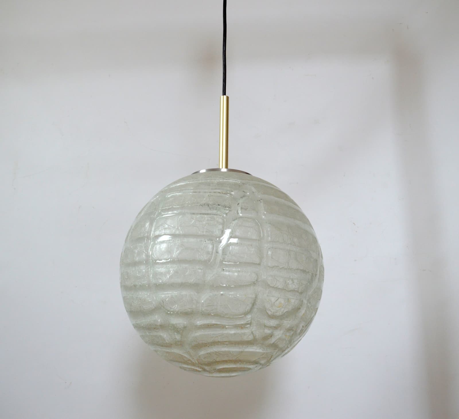 Pendant Lamp Doria, white glass, Doria Leuchten, Germany, 1970s. - 87121