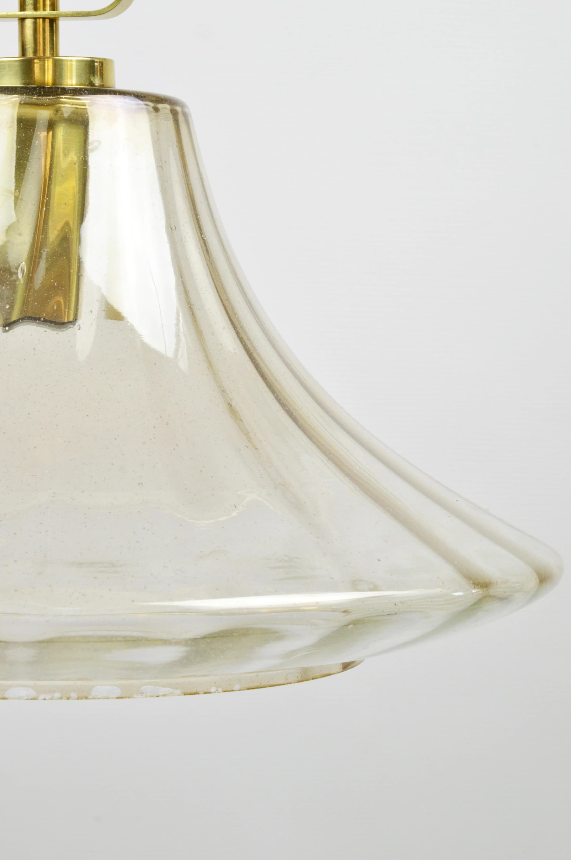 Pendant lamp, Limburg, transparent glass, Germany, 1970s. - 87105