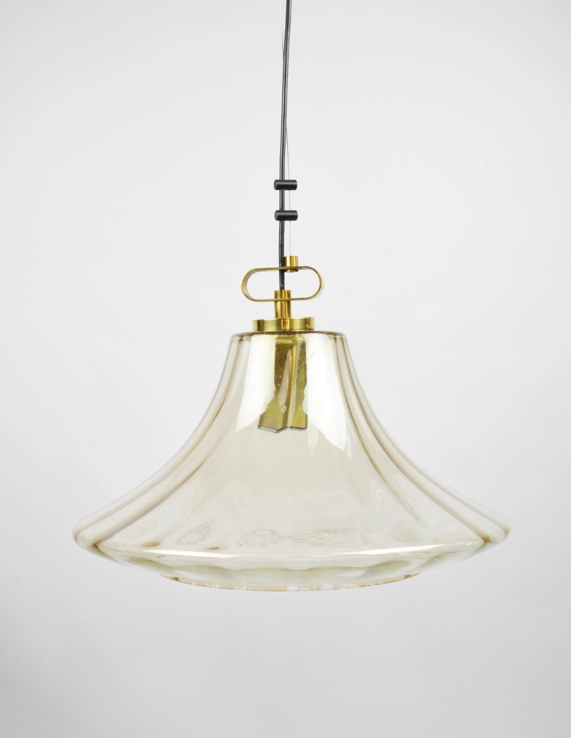 Pendant lamp, Limburg, transparent glass, Germany, 1970s. - 87108