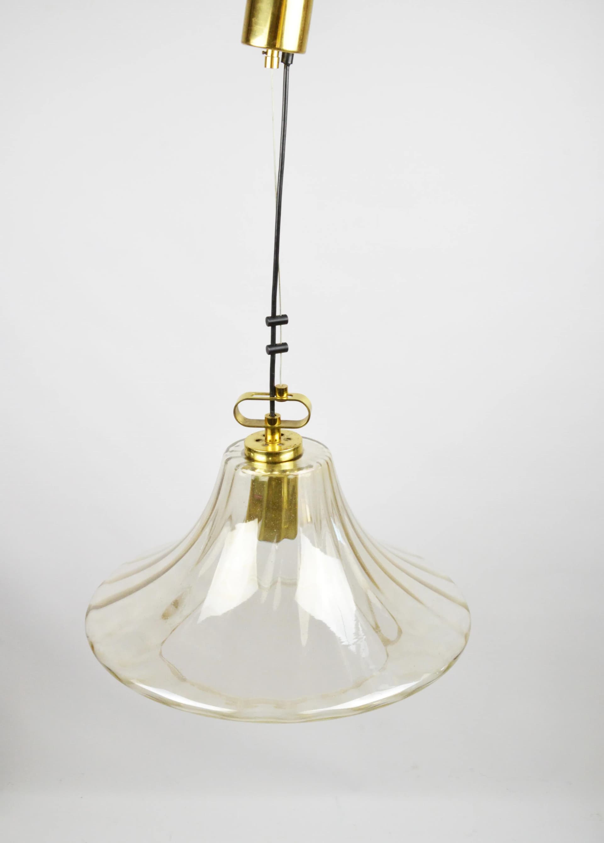 Pendant lamp, Limburg, transparent glass, Germany, 1970s. - 87110
