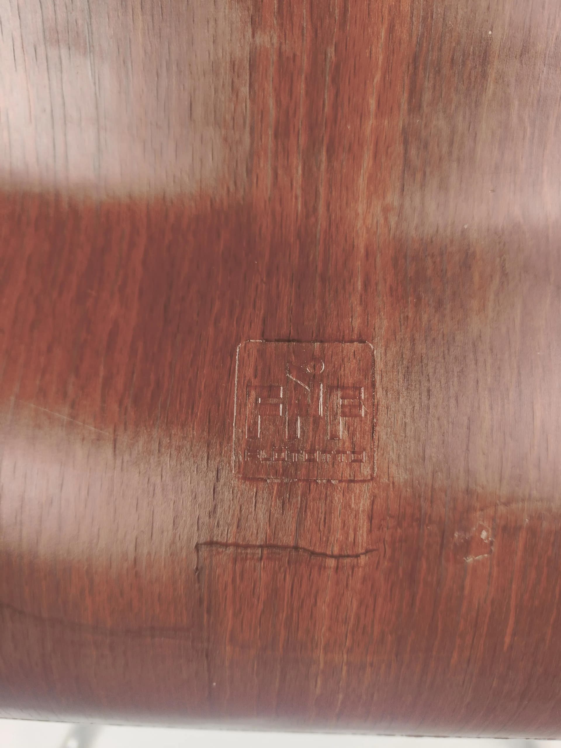 Pair of children's chairs Flototto, brown bent plywood, chrome steel, by F. Flototto, Germany, 1960s. - 87053