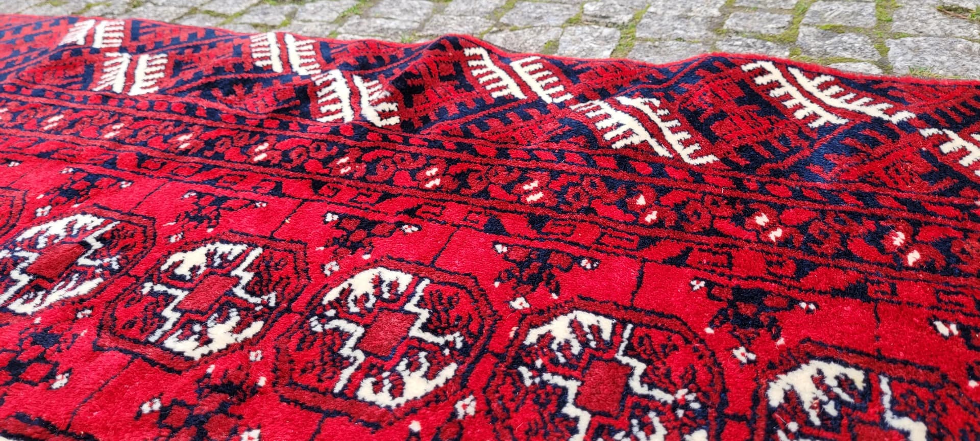 Dywan afgański, 173x115cm, czerwony, wełna, Afganistan, lata 80. - 89255