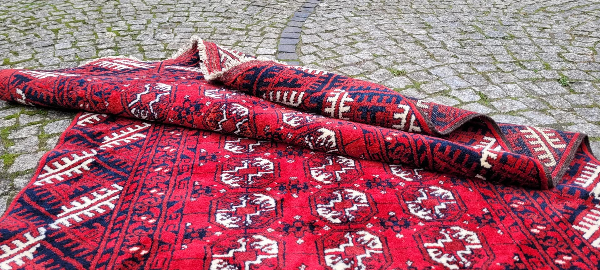 Dywan afgański, 173x115cm, czerwony, wełna, Afganistan, lata 80. - 89254