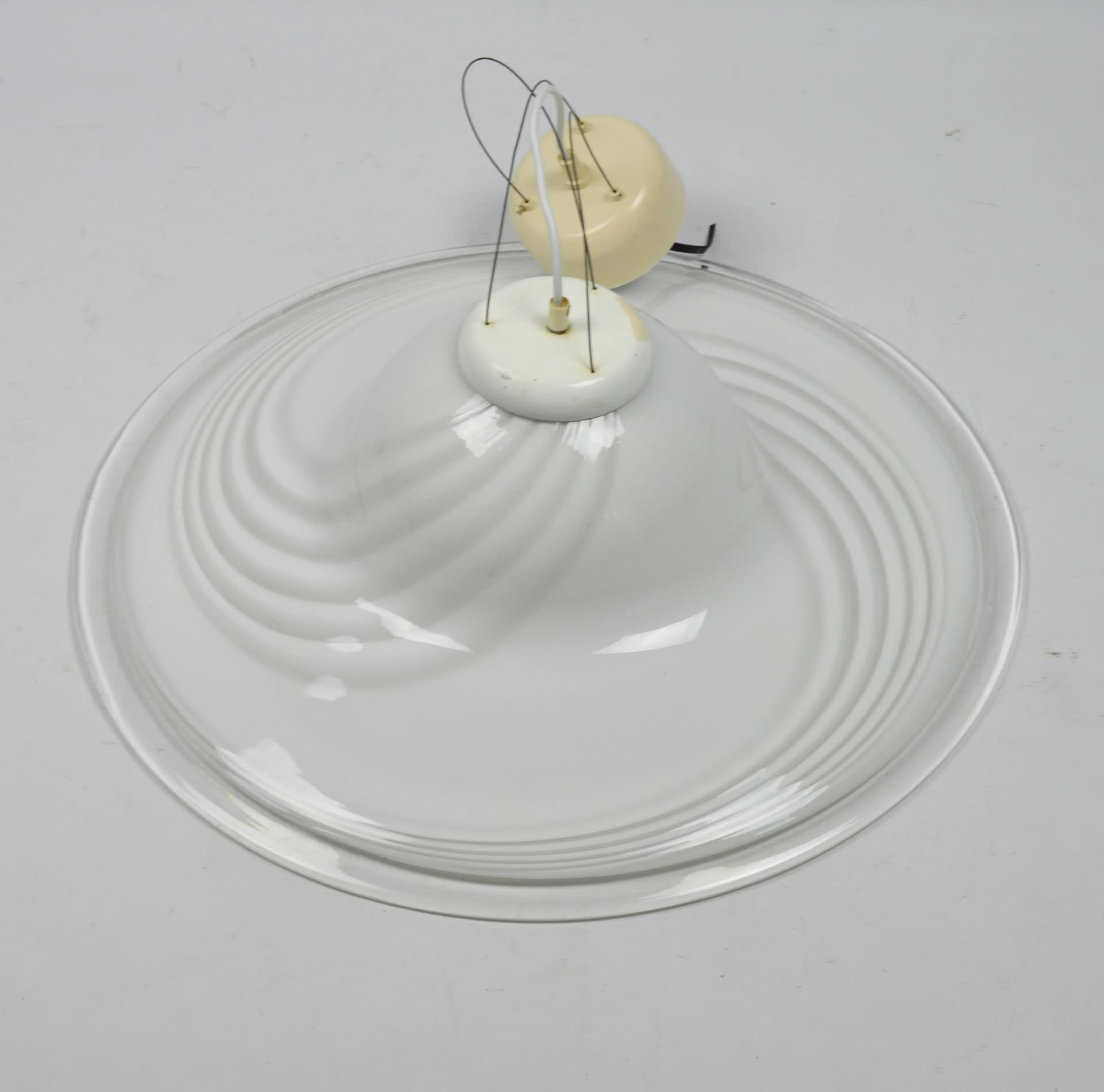 Pendant Lamp Honzel, white glass, Germany, 1980s. - 87007