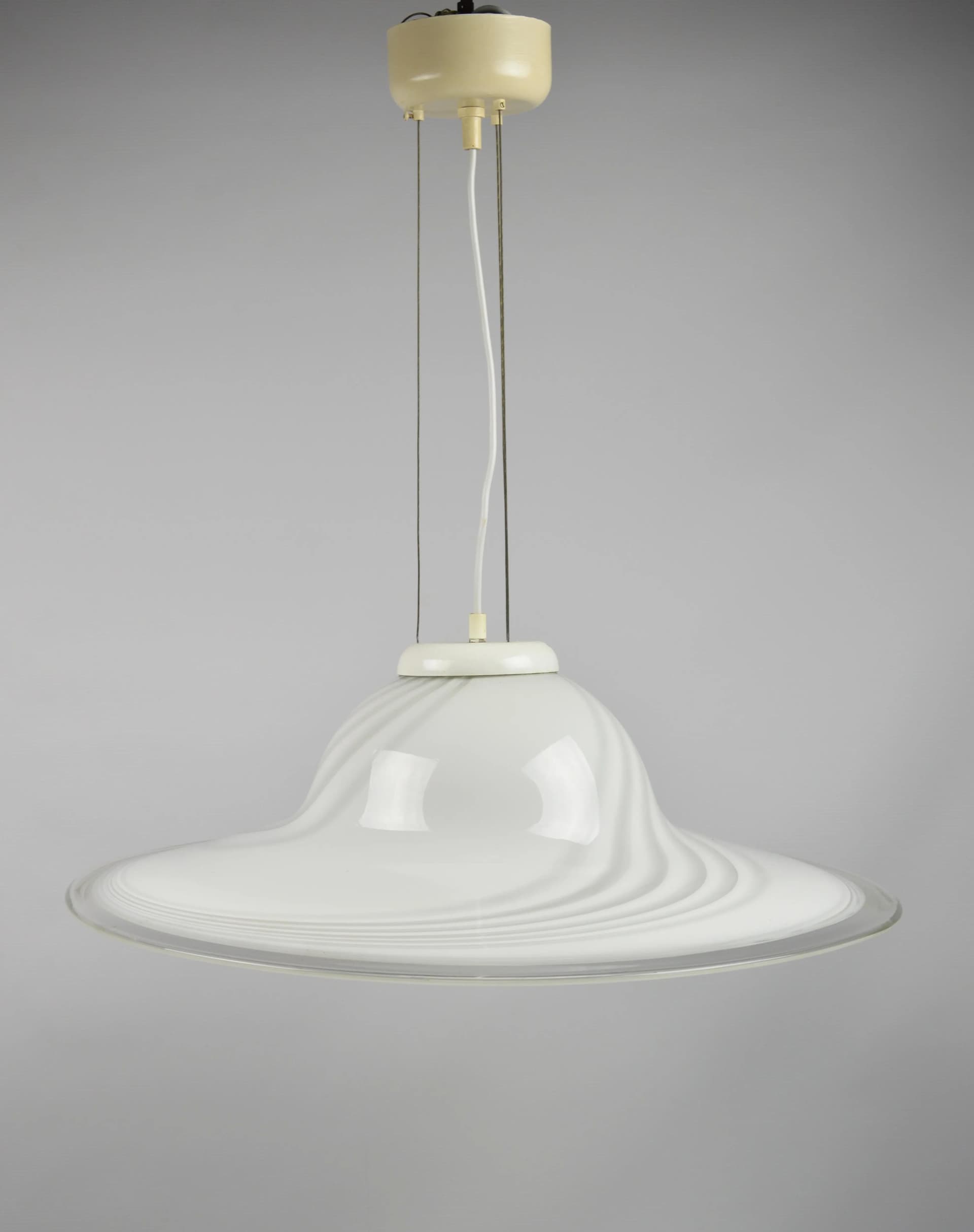 Pendant Lamp Honzel, white glass, Germany, 1980s. - 87002