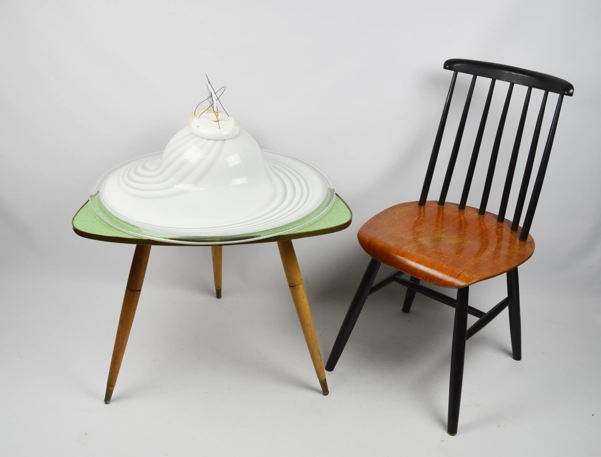 Pendant Lamp Honzel, white glass, Germany, 1980s. - 87006