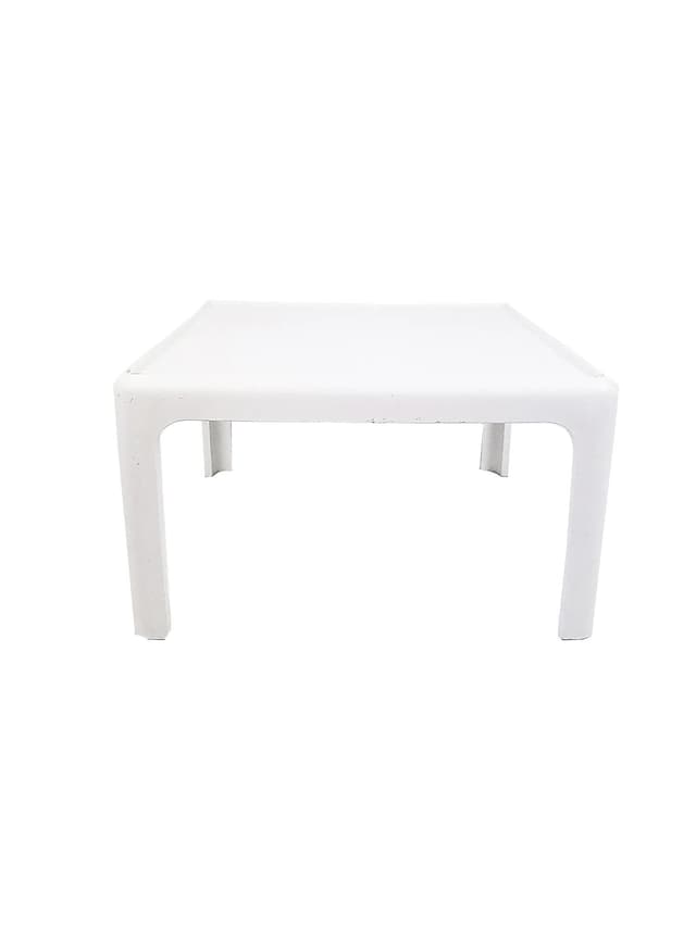 Coffee table, white plastic, by P. Ghyczy, Horn Collection, Germany, 1970s. - DIMENSION