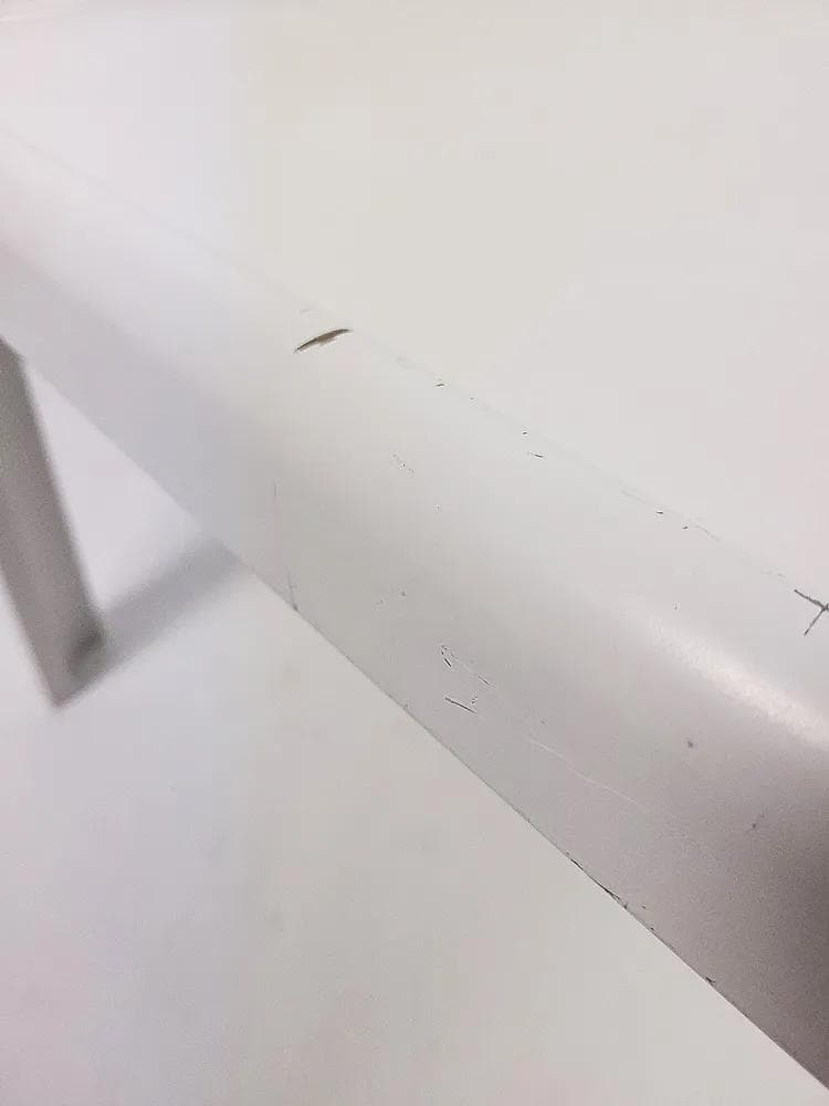 Coffee table, white plastic, by P. Ghyczy, Horn Collection, Germany, 1970s. - 86969