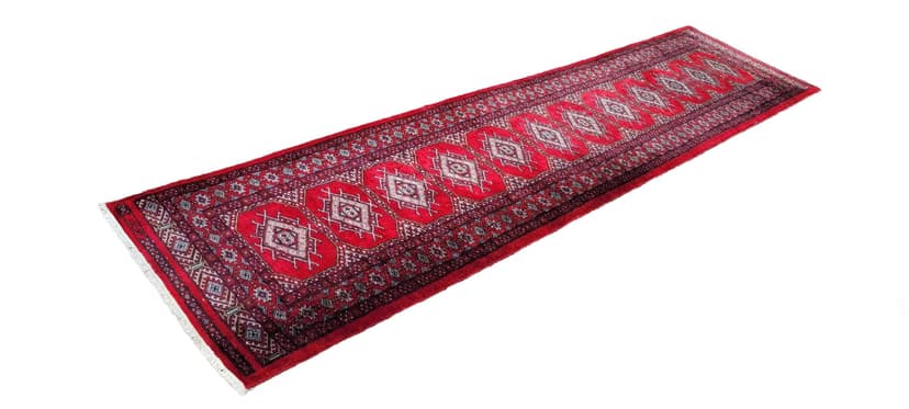 Runner Buchara 82x330 cm, red, wool, Pakistan