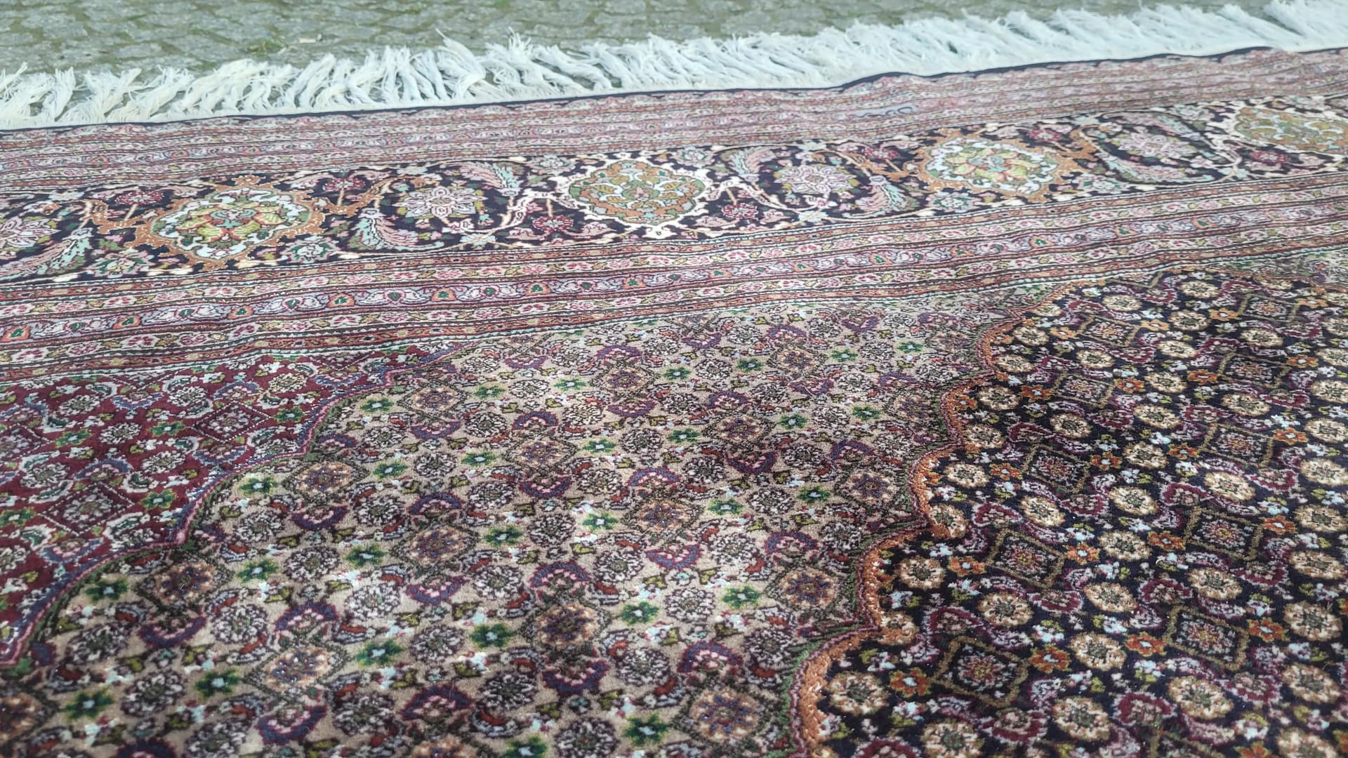 Rug Tabriz Raj 80, 300x430 cm, maroon, wool and silk, Iran, early 20th c. - 89182