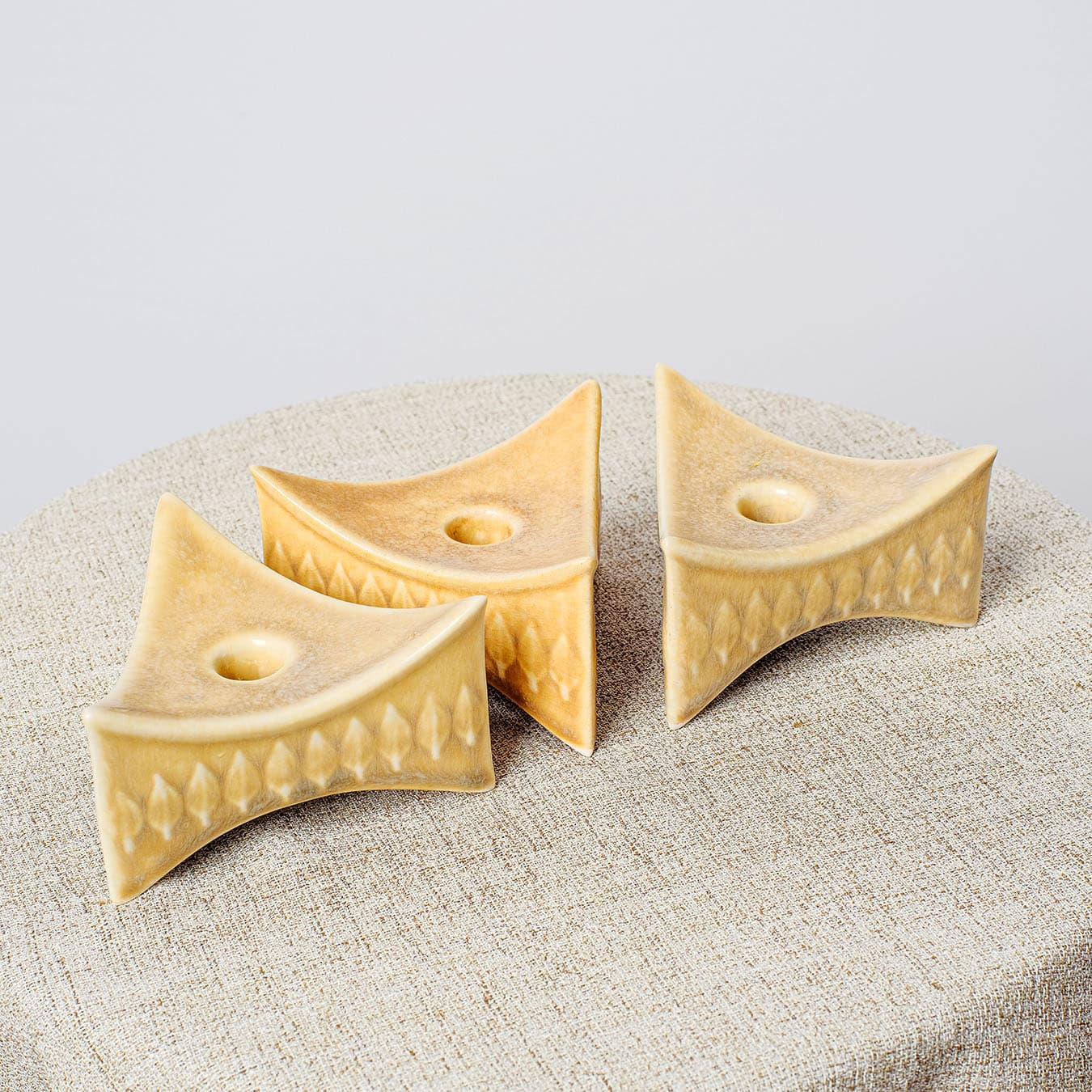 Zestaw trzech świeczników, proj. J. Quistgaard, Dania, lata 70. - 83268