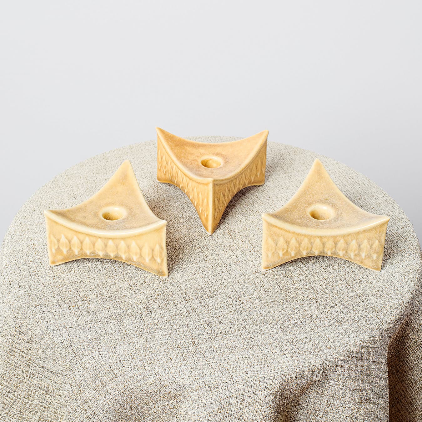 Zestaw trzech świeczników, proj. J. Quistgaard, Dania, lata 70. - 83270