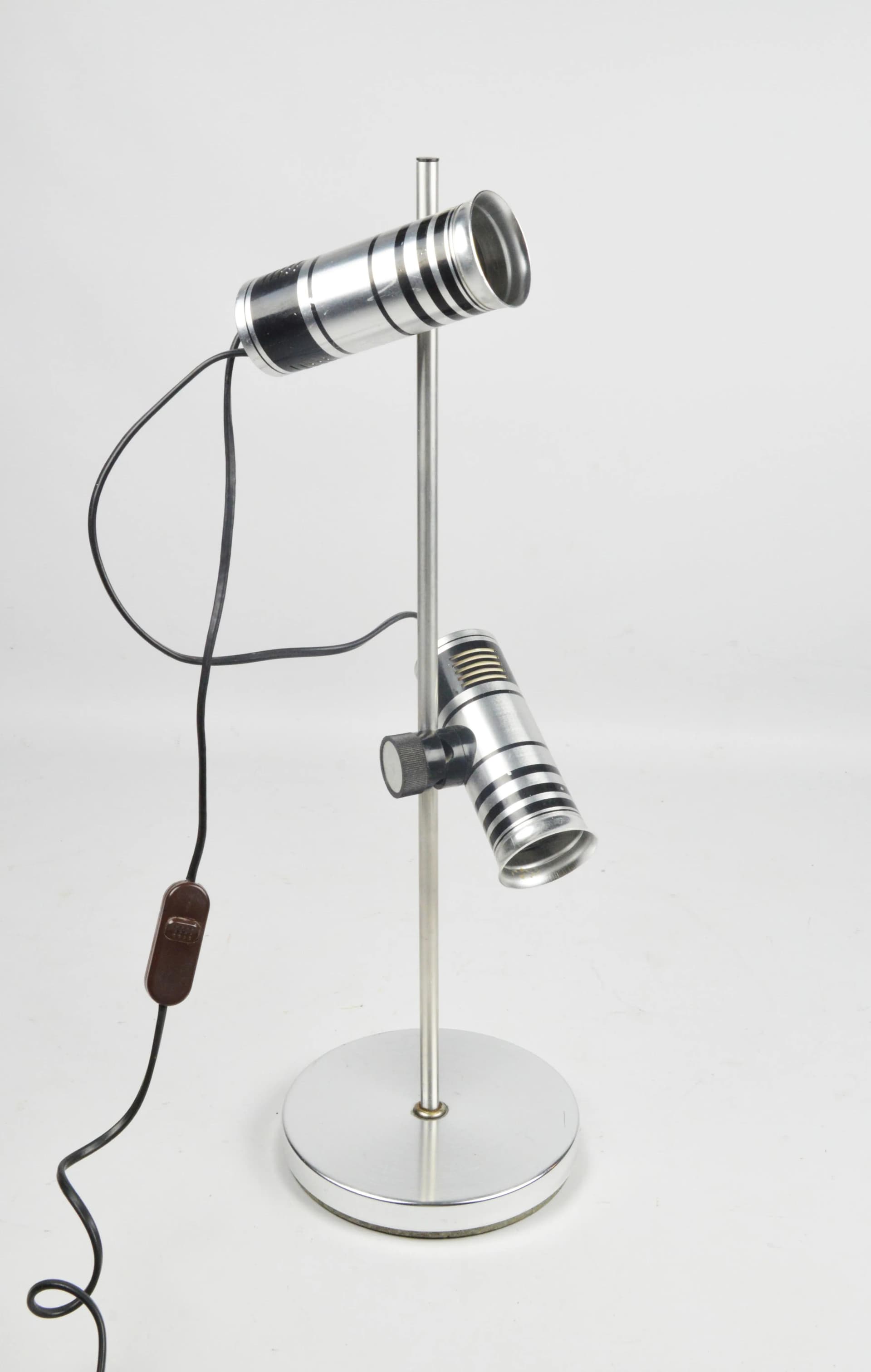 Lampa biurkowa, srebrny, aluminium, Niemcy, lata 70. - 86847
