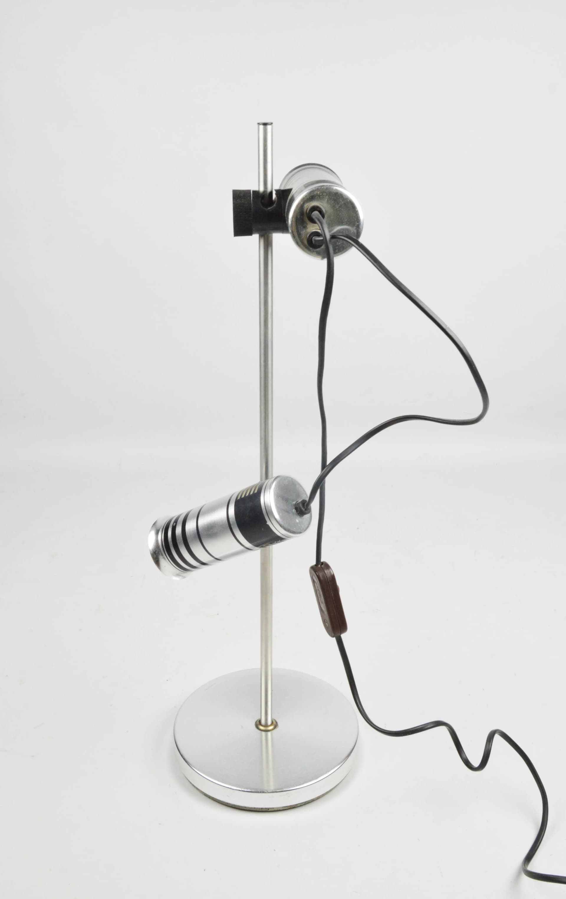 Lampa biurkowa, srebrny, aluminium, Niemcy, lata 70. - 86845