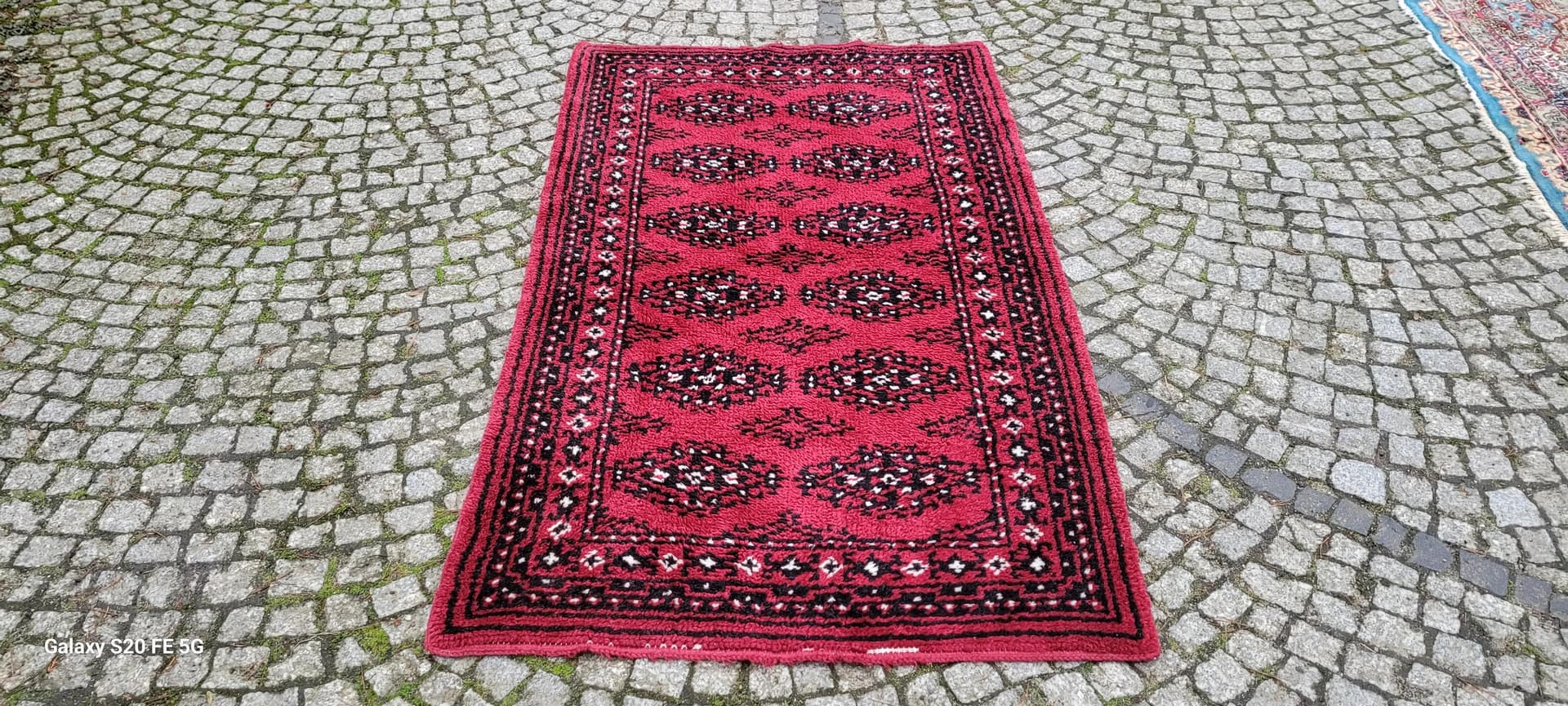 Dywan 106x180 cm, czerwony, wełna, Szwecja, lata 60. - 89093