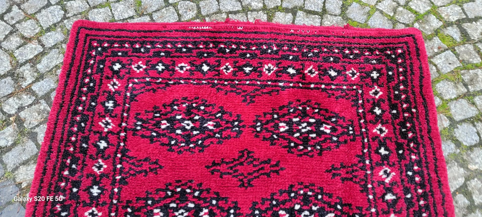 Dywan 106x180 cm, czerwony, wełna, Szwecja, lata 60. - 89097