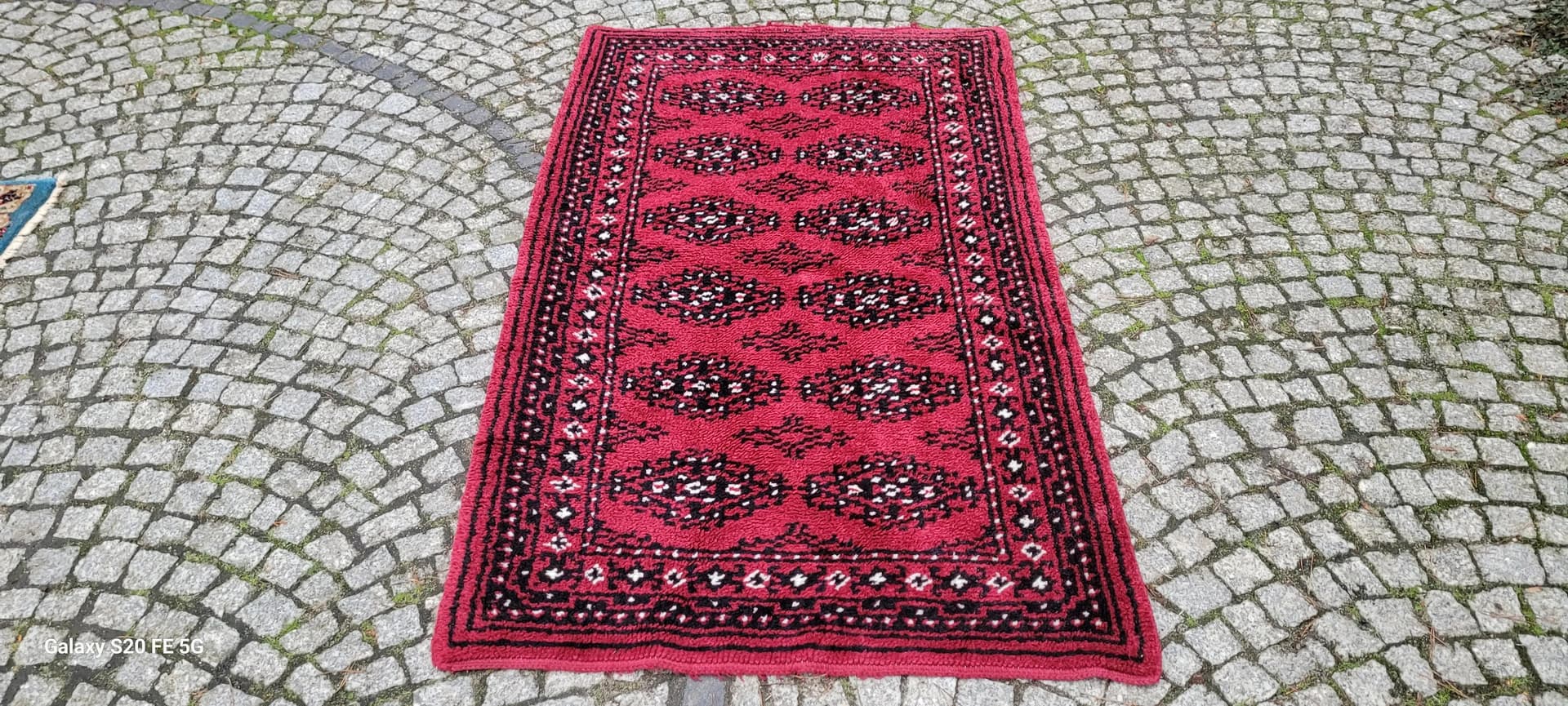 Dywan 106x180 cm, czerwony, wełna, Szwecja, lata 60. - 89091