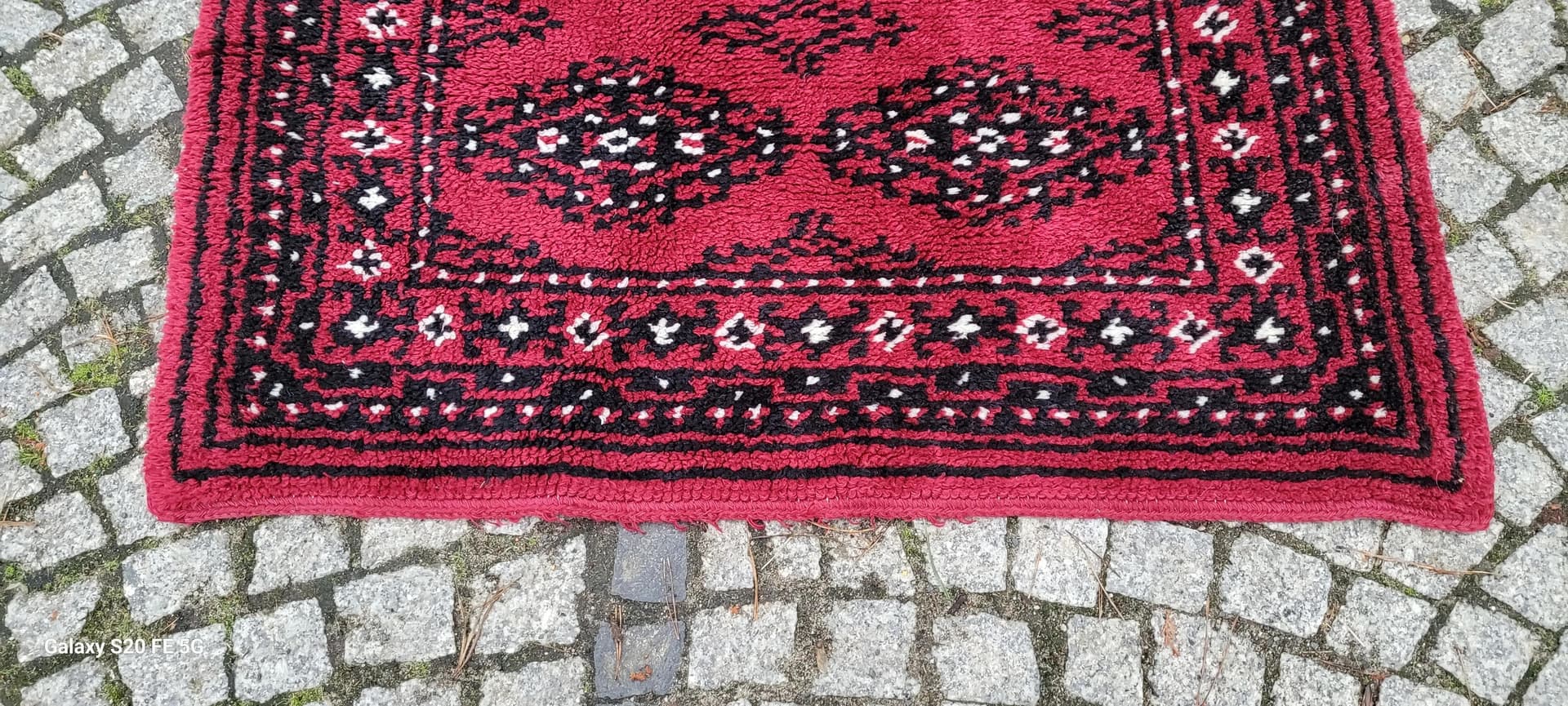 Dywan 106x180 cm, czerwony, wełna, Szwecja, lata 60. - 89098