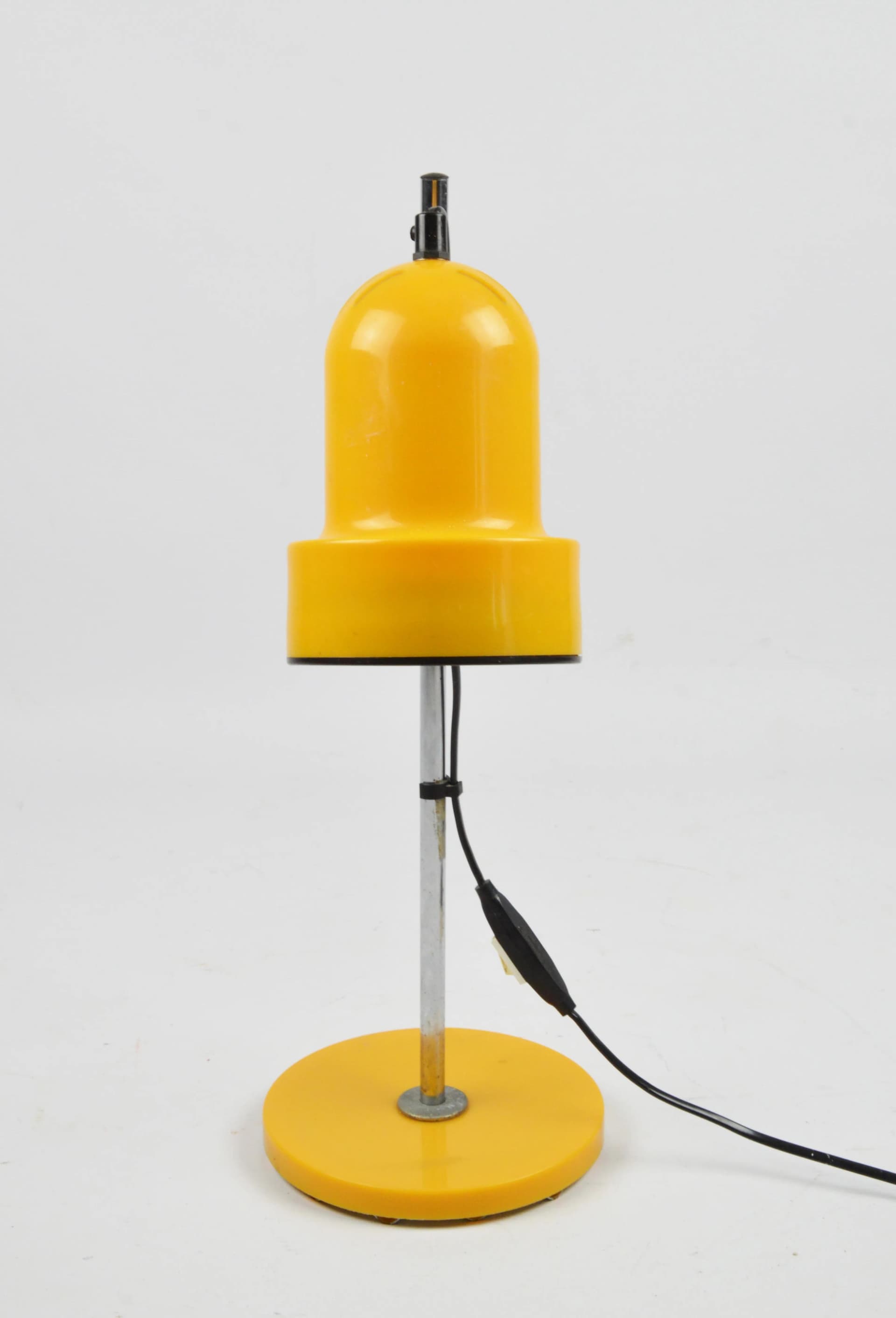 Lampka biurkowa, żółty, plastik, metal, Szwecja, lata 70. - 86814